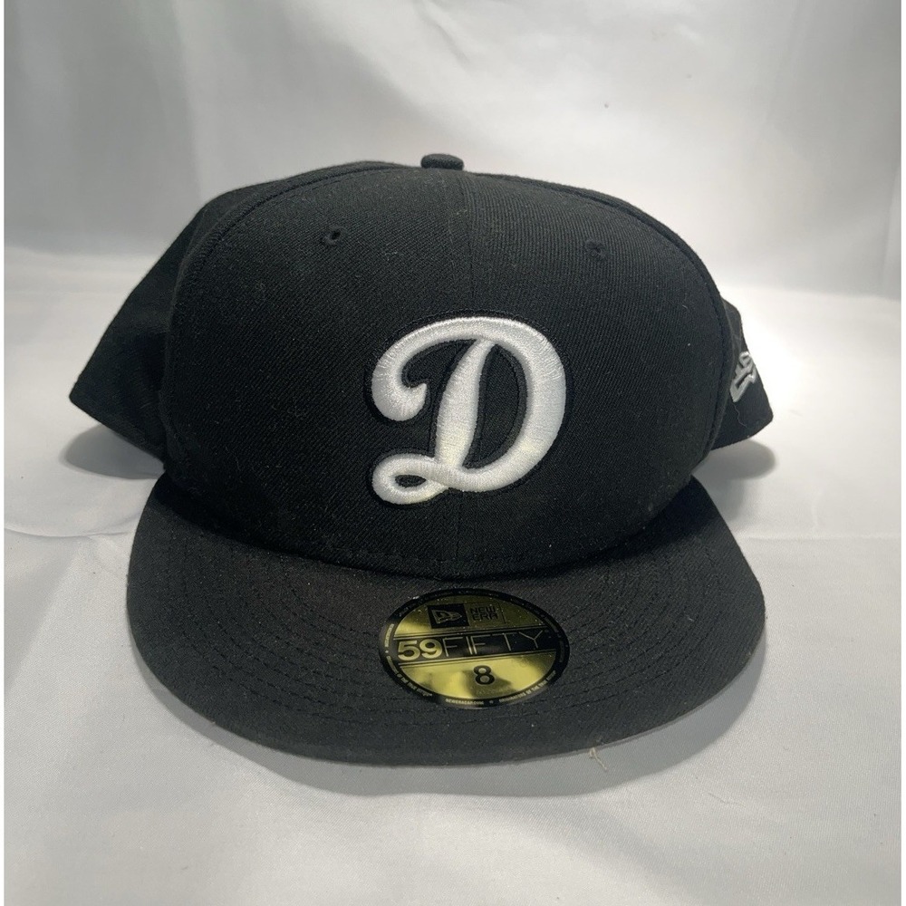 Los‎ Angeles Dodgers D 59FIFTY New Era Black And White Brand New Size 8